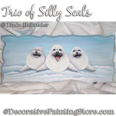 Trio of Silly Seals Plaque PDF DOWNLOAD - Linda Hollander