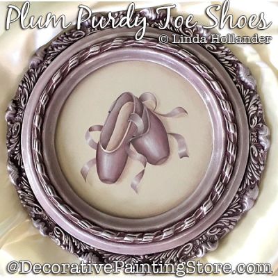 Plum Purdy Toe Shoes Painting Pattern PDF DOWNLOAD - Linda Hollander
