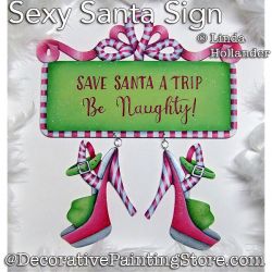 Sexy Santa Sign Painting Pattern PDF DOWNLOAD - Linda Hollander
