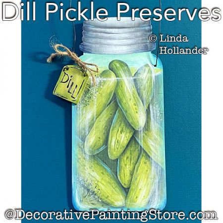Dill Pickle Preserves PDF Download Painting Pattern - Linda Hollander