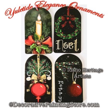 Yuletide Elegance Ornaments Painting Pattern - Idaho Heritage Artists