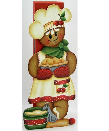 Gingerbread Pie Chef Clothespin Buddy e-Pattern DOWNLOAD