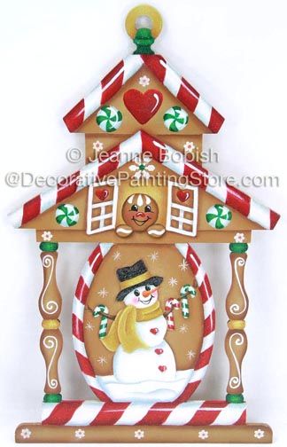 Gingerbread House Lantern Pattern - Jeanne Bobish - PDF DOWNLOAD