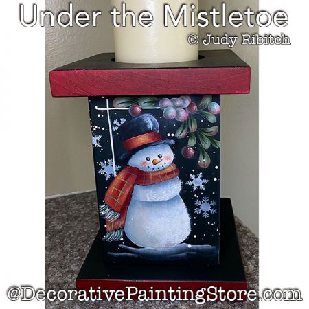 Under the Mistletoe (Snowman) Painting Pattern PDF DOWNLOAD - Judy Ribitch