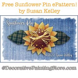 FREE Sunflower Pin Painting Pattern PDF DOWNLOAD - Susan Kelley