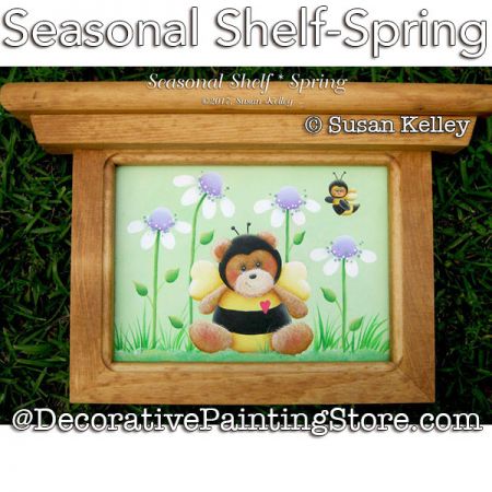 Seasonal Shelf-Spring Painting Pattern PDF DOWNLOAD - Susan Kelley