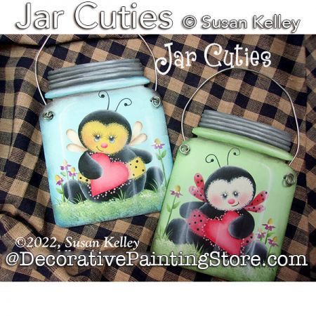 Jar Cuties (Bumblebees) Painting Pattern PDF DOWNLOAD - Susan Kelley