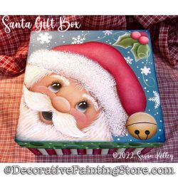 Santa Gift Box Painting Pattern PDF DOWNLOAD - Susan Kelley