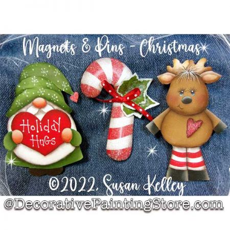 Magnets and Pins Christmas Painting Pattern PDF DOWNLOAD - Susan Kelley