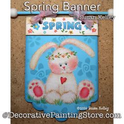 Spring Banner (Bunny) Painting Pattern PDF DOWNLOAD - Susan Kelley