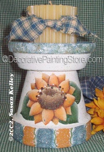 Sunflower Candle Holder ePacket - Susan Kelley - PDF DOWNLOAD