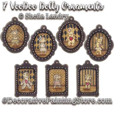 7 VooDoo Dolly Ornaments ePattern - Sheila Landry - PDF DOWNLOAD