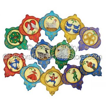 12 Days of Christmas Painted Ornaments ePattern - Sheila Landry