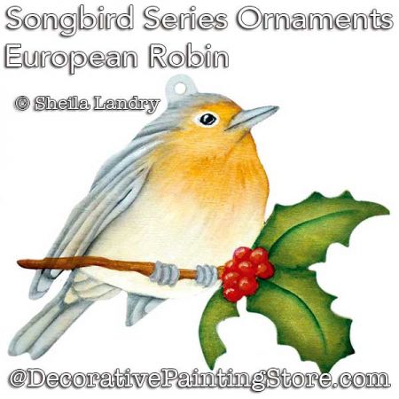 European Robin - Songbird Series Ornament ePattern - Sheila Landry
