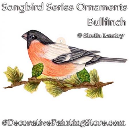 Bullfinch - Songbird Series Ornament ePattern - Sheila Landry