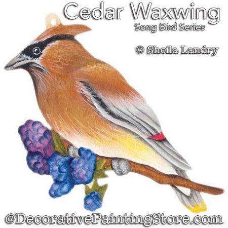 Cedar Waxwing - Songbird Series Ornament ePattern - Sheila Landry