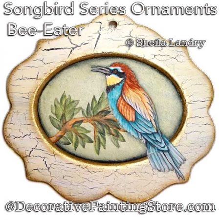 Bee-Eater - Songbird Series Ornament ePattern - Sheila Landry