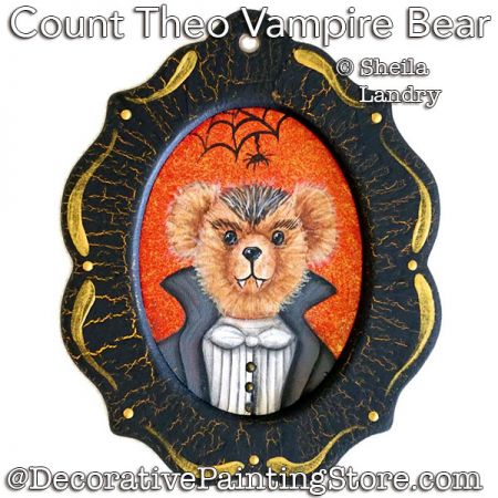Count Theo Vampire Bear Ornament Painting Pattern - Sheila Landry