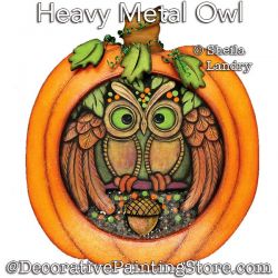 Heavy Metal Owl Painting Pattern - Sheila Landry