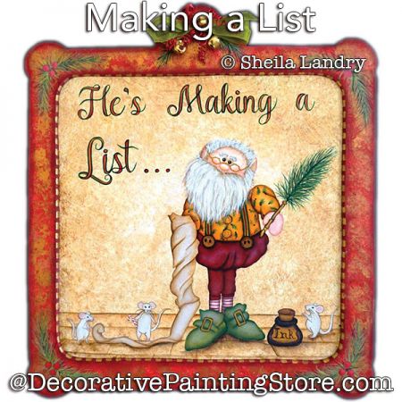 Making a List Painting Pattern - Sheila Landry