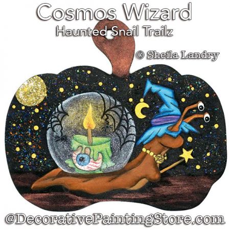 Cosmos Wizard Haunted Snail Trailz Ornament Painting Pattern - Sheila Landry