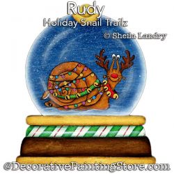Rudy Holiday Snail Trailz Ornament Painting Pattern - Sheila Landry