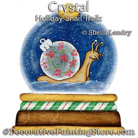 Crystal Holiday Snail Trailz Ornament Painting Pattern - Sheila Landry