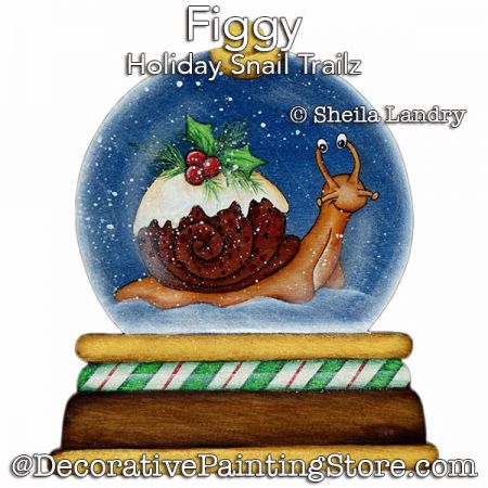 Figgy Holiday Snail Trailz Ornament Painting Pattern - Sheila Landry