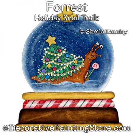 Forrest Holiday Snail Trailz Ornament Painting Pattern - Sheila Landry