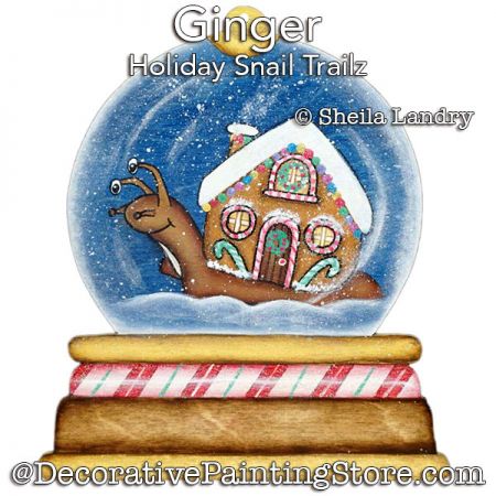 Ginger Holiday Snail Trailz Ornament Painting Pattern - Sheila Landry