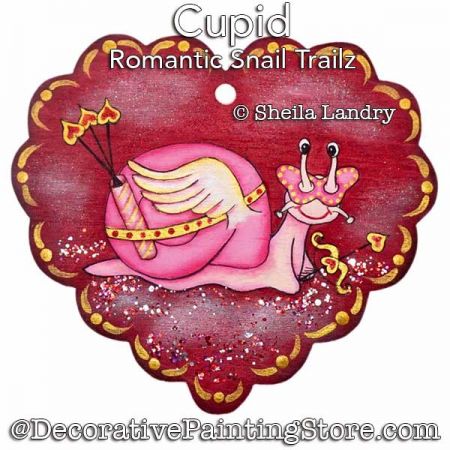 Cupid - Romantic Snail Trailz Ornament ePattern - Sheila Landry