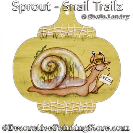 Sprout - Garden Snail Trailz Ornament ePattern - Sheila Landry