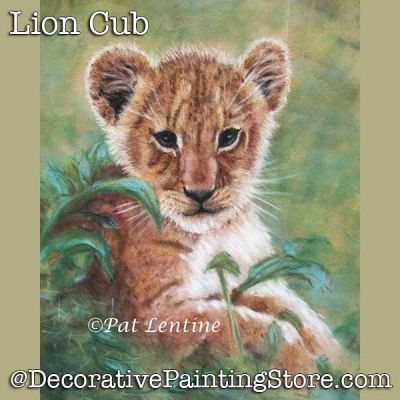 Lion Cub Pastel DOWNLOAD Painting Pattern - Pat Lentine