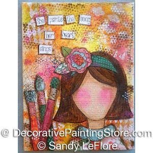 She Paints ePattern - Sandy LeFlore - PDF DOWNLOAD