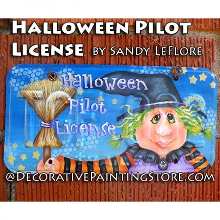 Halloween Pilot License ePattern - Sandy LeFlore - PDF DOWNLOAD