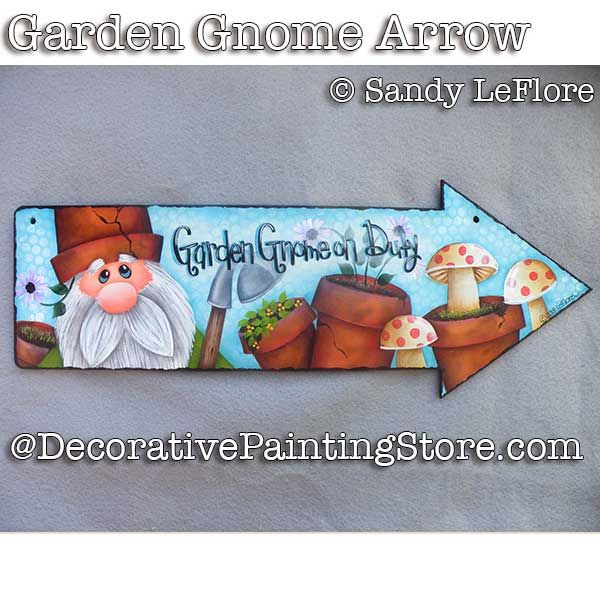 Garden Gnome Arrow ePattern - Sandy LeFlore - PDF DOWNLOAD