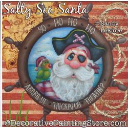 Salty Sea Santa Painting Pattern PDF DOWNLOAD - Sandy LeFlore