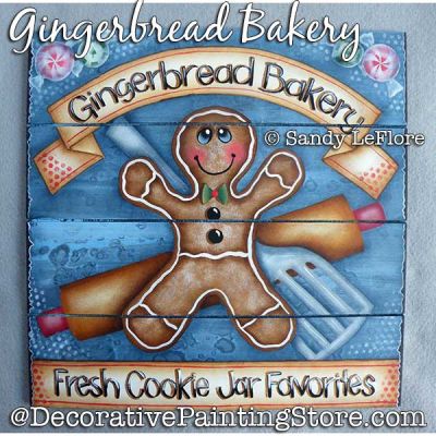 Gingerbread Bakery Painting Pattern PDF DOWNLOAD - Sandy LeFlore