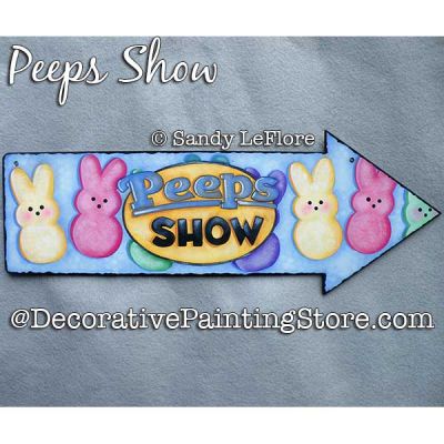 Peeps Show Arrow Sign Painting Pattern PDF DOWNLOAD - Sandy LeFlore