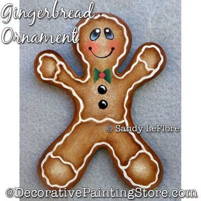 Gingerbread Ornament Painting Pattern PDF DOWNLOAD - Sandy LeFlore