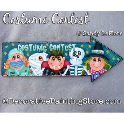 Costume Contest Arrow Sign Painting Pattern PDF DOWNLOAD - Sandy LeFlore