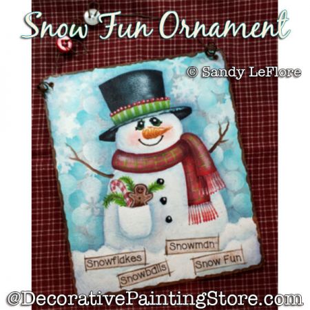 Snow Fun Ornament Painting Video - Sandy LeFlore
