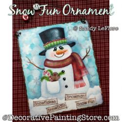 Snow Fun Ornament (Snowman) DOWNLOAD - Sandy LeFlore