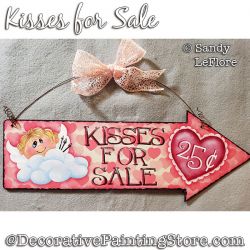Kisses for Sale Arrow Sign Painting Pattern PDF DOWNLOAD - Sandy LeFlore