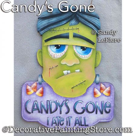 Candys Gone (Frankenstein) Painting Pattern PDF DOWNLOAD - Sandy LeFlore