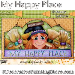 My Happy Place (Witch) Painting Pattern PDF DOWNLOAD - Sandy LeFlore