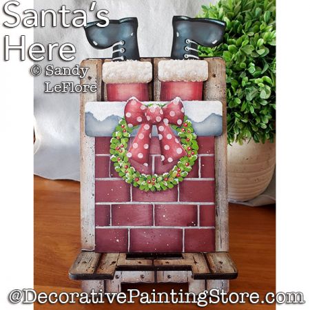 Santas Here Panel Painting Pattern PDF DOWNLOAD - Sandy LeFlore