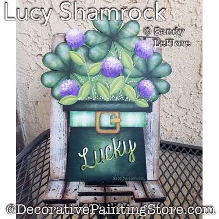 Lucky Shamrock Painting Pattern PDF DOWNLOAD - Sandy LeFlore