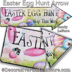 Easter Egg Hunt Arrow Sign Painting Pattern PDF DOWNLOAD - Sandy LeFlore