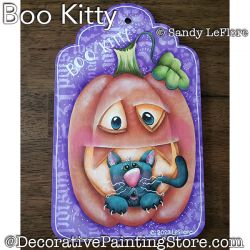 Boo Kitty Painting Pattern PDF DOWNLOAD - Sandy LeFlore